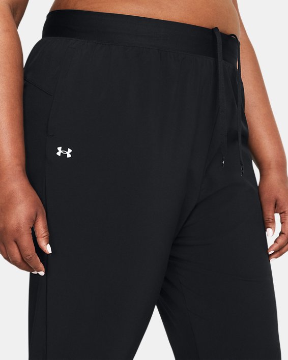 UA ArmourSport Hose mit hohem Bund aus Webstoff für Damen, Black, pdpMainDesktop image number 3
